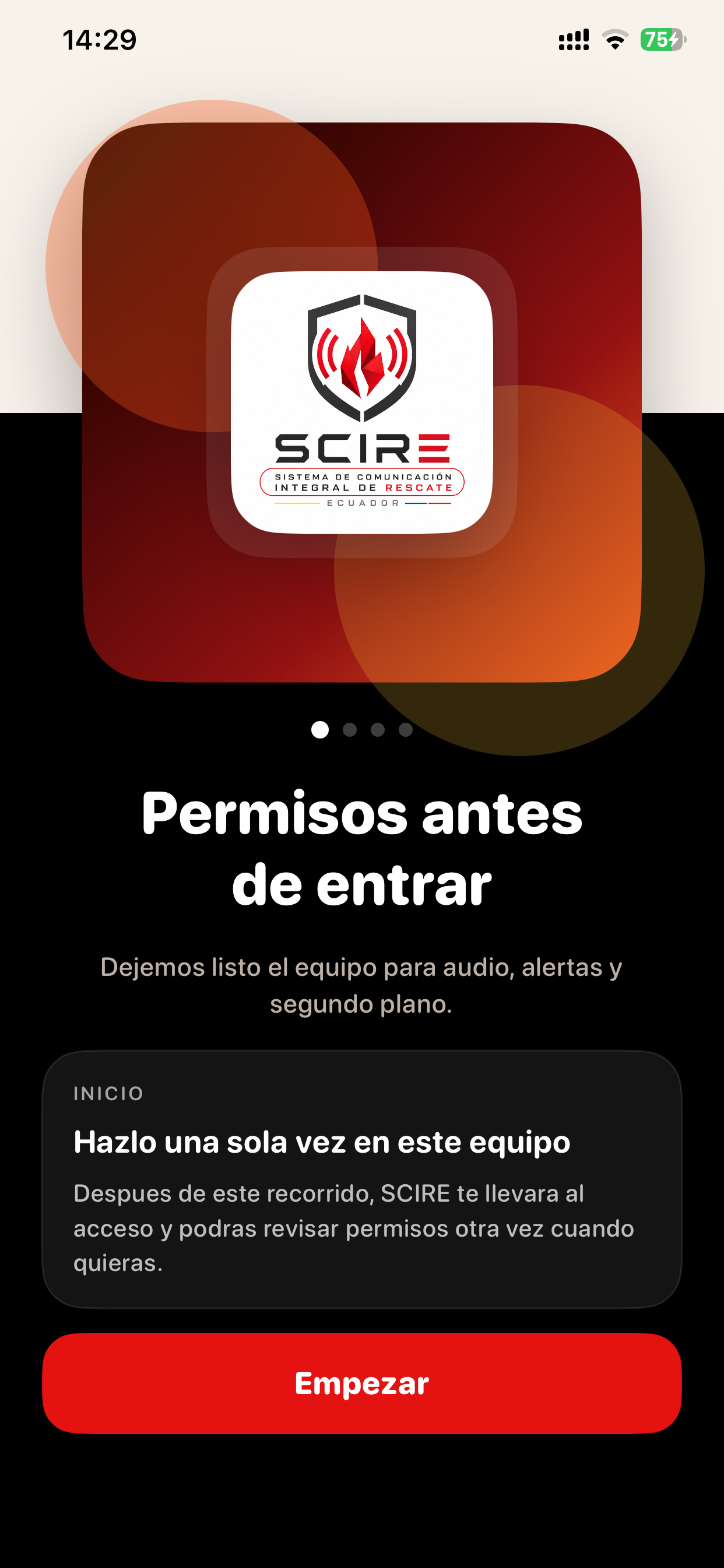 Permisos previos en iPhone